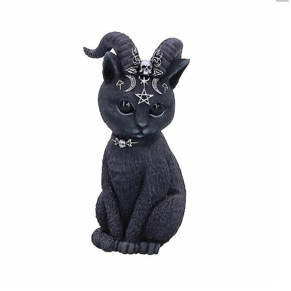 Holiday Ornament Displays Stativ Horned Occult Cat Figurine Black1st