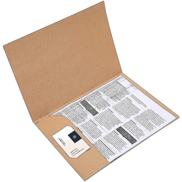 10 pakke papmappe med flap A4 Kraft papirforinger Indsæt filmappe