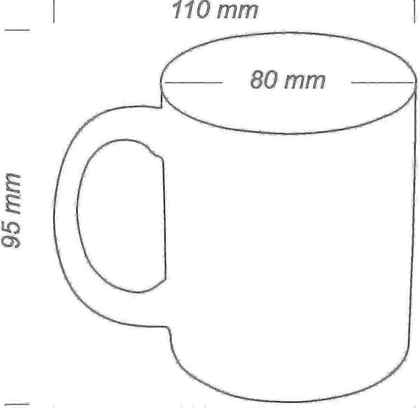 Keramisk kaffekopp med langfinger - Kopp med langfinger, tekopp