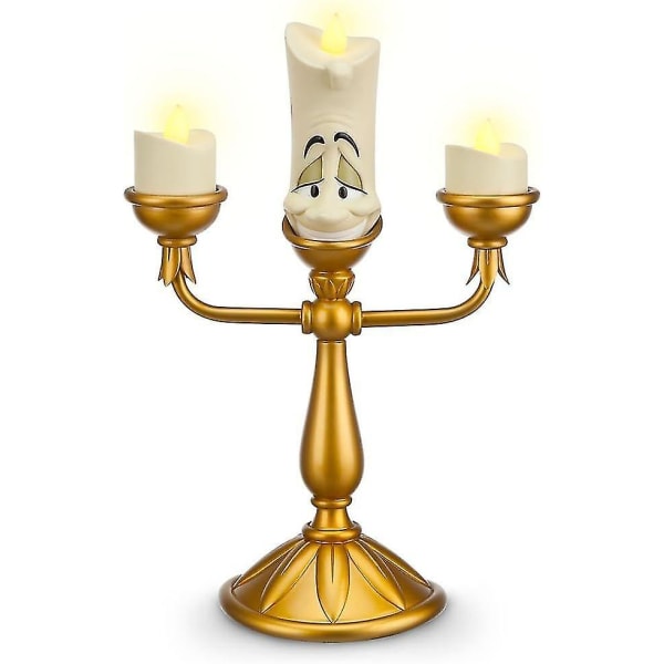 Skjønnheten og Udyret Lysestake Lampe, Lumiere Statue, For Bryllupsbord og Julebord Hjemmedekorasjon