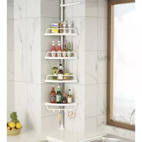 Shower Shelf Corner Adjustable / Bathroom Shelf - 4 Shelf Spaces