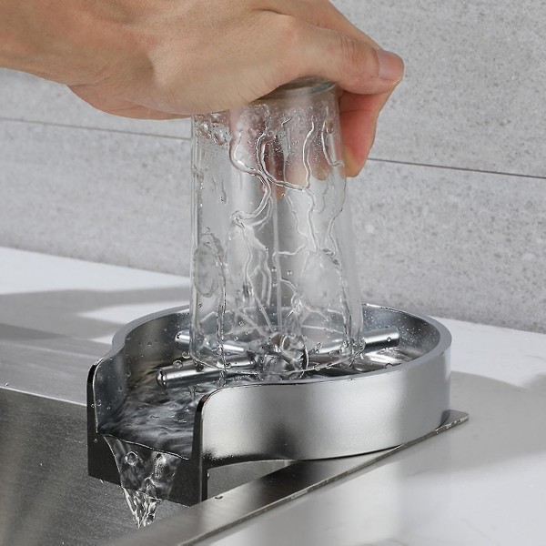Automatisk glaskopvaskeskyl skyllestang glaskande skyllebeholder til øl Kafferens Spray glasskyllemaskine Køkkenvask tilbehør med slange