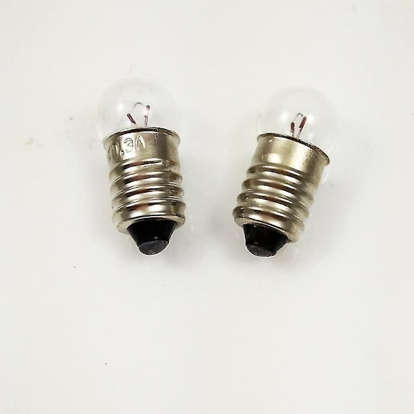 Paket med 10 Mini Glödlampor E10 Skruvsockel för Ficklampa, 2.5v 0.3a