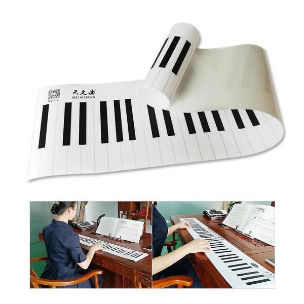 Klassisk version 88 Keyboard Piano Finger Simulering Övningsguide Lärohjälp Nottabell för B International Version