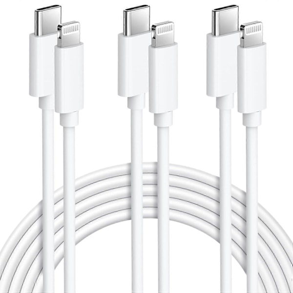 iPhone Nopea Latauskaapeli 3-pakkauksessa 2M USB-C - Lightning-kaapeli [MFi-sertifioitu] Uusi iPhone-kaapeli Yhteensopiva iPhone14 13 12 11 Pro Max X XS XR, iPad P