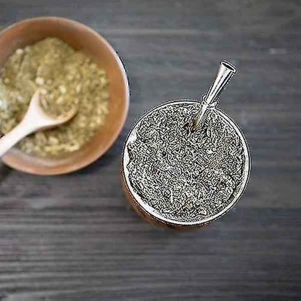 Yerba Mate Sett Inkluderer Dobbelvegget 18/8 Rustfritt Stål Mate Tekopp