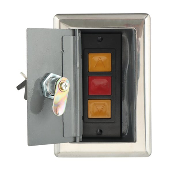 Garagedörröppnare, elektrisk dörrrullebrytare Låsbox, Ytmonterad dold knappbrytare C