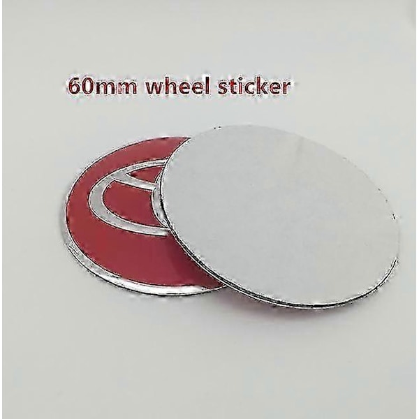 Nye 4 stk. 56 mm 60 mm 65 mm til Toyota bil hjulnav centerkapsel badge dæksler emblem mærkat styling Acc Red 60mm