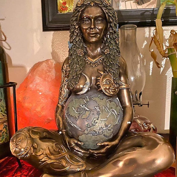 Millennial Gaia Jordmor Gudinne Te Fiti Oberon Zell Statue Liten