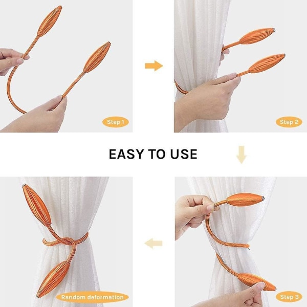Twist Vorhang Raffbacks Kreative Dekorative Drape Krawatte Rygg europeisk stil Tilfeldig modellering Vorhang Holdbacks For Home & Office-fenster (farge : O