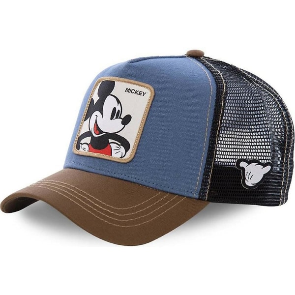 Mickey Mouse tegneserie mesh baseballkasket Unisex Snapback Trucker Sports Sun Truck Hat Blue