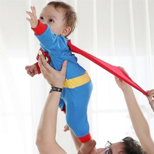 3-24 måneder Baby Superhelte Romper Kort/langærmet Jumpsuit kostume Superman C 18-24 Months