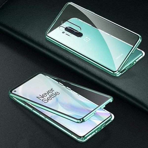 Oneplus 8 Pro Case karkaistu lasi koko näytön peitto Magneettinen adsorptio metallikehys 360 astetta koko runko Oneplus 8t