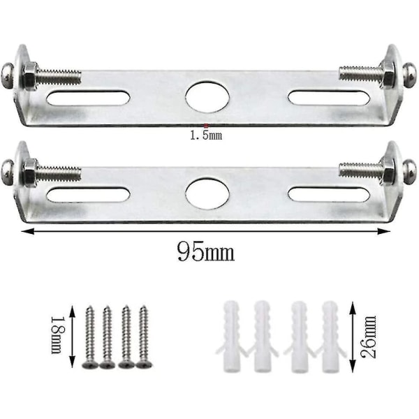 6 stk. taklampebrakett taklampeplate taklampeplater 95 mm med skruer taktilbehør belysning