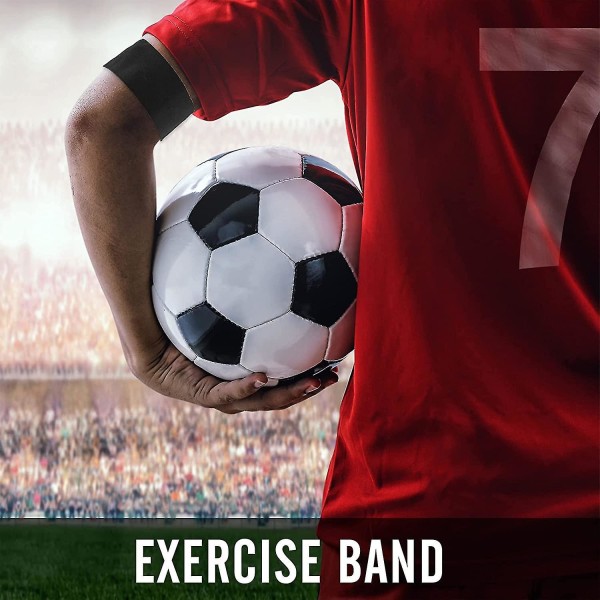 10 stk Sorte Armbånd Fotball, Elastiske Svarte Armbånd Sørgebånd, Loop Closure Sports Treningsarmbånd, Svarte Armbånd For Fotball, Løping, Re
