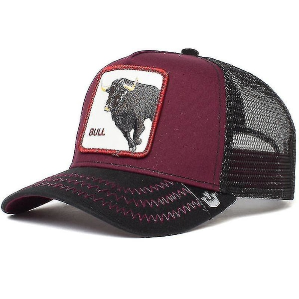 Goorin Bros. Trucker Hat Men - Mesh Baseball Snapback Cap - Farmen Buffalo Black and Red