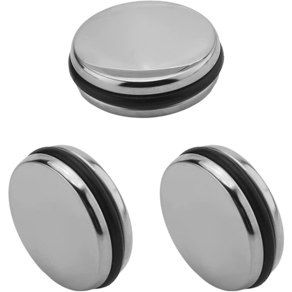 3 stk. 35,5 mm Dia Badeværelsesvask Push Button Afløbsprop Rustfrit Stål Pop Up Click Clack Prop til Badekar Vask