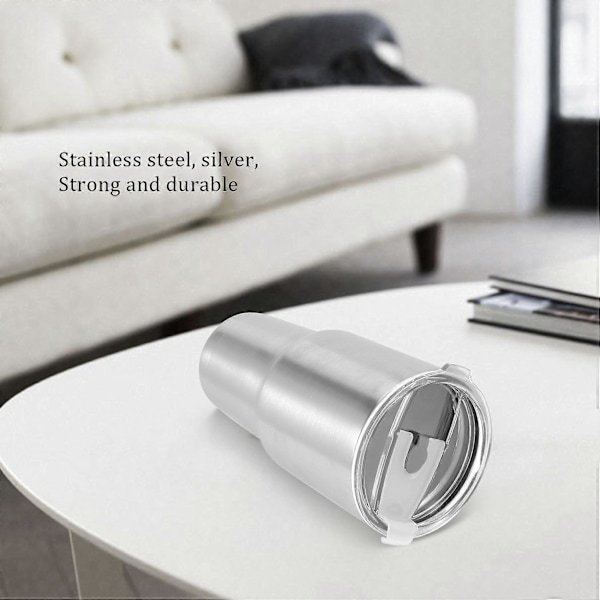 Rostfri Stål Tumbler Mugg med Lock Sugrör 30 Dubbelvägg Vakuumflaska Isolerad Ölmugg Drickande silver