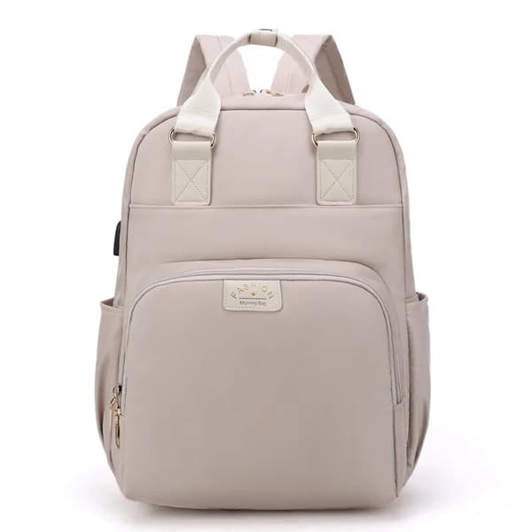 Mummy taske USB pusletaske Beige