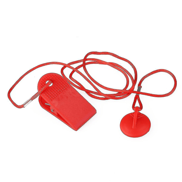 Ersättande magnetiskt löpband Löpmaskin Säkerhetsnyckel Säkerhetsbrytare - 2,3 cm diameter (röd)