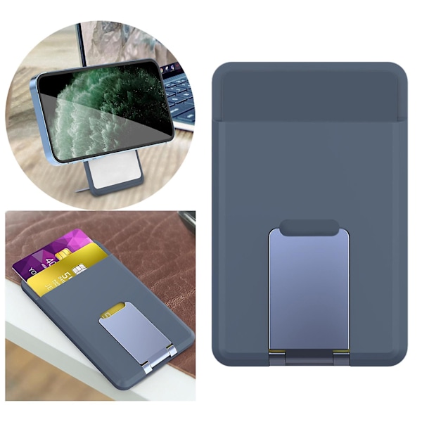 Magnetisk kortholder til pung til iPhone 13 12 Pro Max Mini Mørkeblå