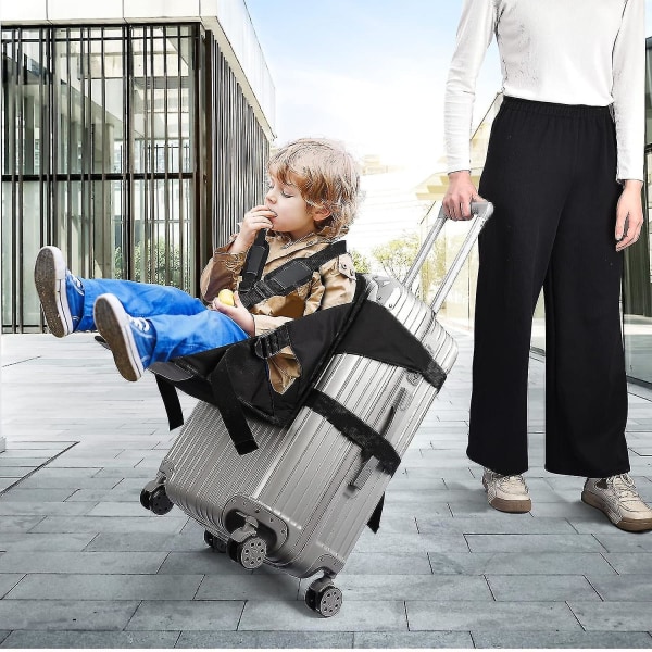 Reisesete, Koffert for barn, Håndbagasje med sete, Sammenleggbart reisebarnesete, Småbarnsbærer for håndbagasje