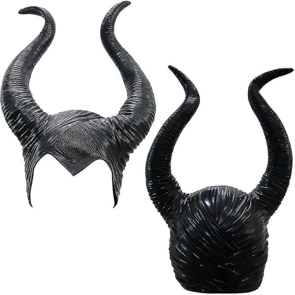 Halloween Maleficent Horns Pannebånd Cosplay Black, Evil Maleficent Headpiece Ornament, Woman Fancy Dresshalloween Maleficent Horns Pannebånd Cosplay Bl