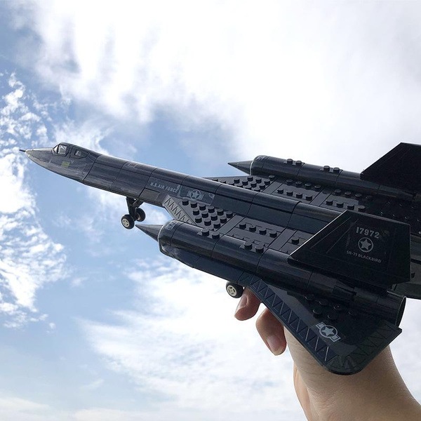 WW2 Militær Model SR-71 Blackbird Rekognosceringsfly Byggeklodser Brikker Legetøj Gaver