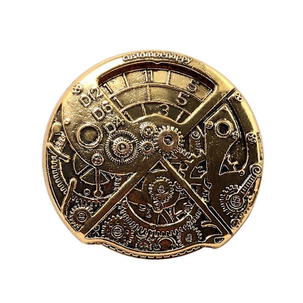 Rotary Nummer Gear Mønt Terning Pædagogisk Terning Fidget Legetøj Bærbar Vintage Punk Legering Terning Rekvisit E