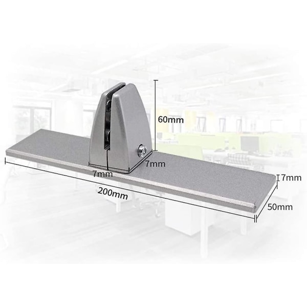 Plexiglas klemmeholder, anti-pin beskyttelse bordklemme, akryl glas klemmeholder, 2 stk sæt, hvid
