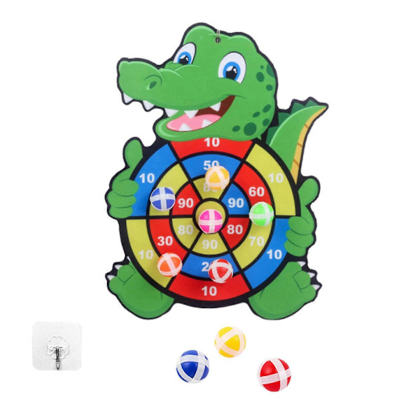 1 Sett Tegneserie Klebrig Mål Ball Leker Dart Dartbrett Leketøy Klebrig Dart Ball Leketøy Klebrig Ball Leketøy Rask Crocodile style