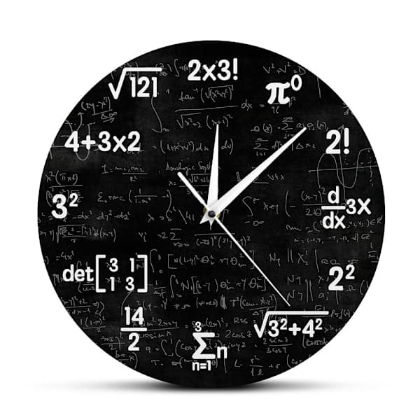 Math Wall Clock Mathematics Clock Graduation Present Gifts Fo
