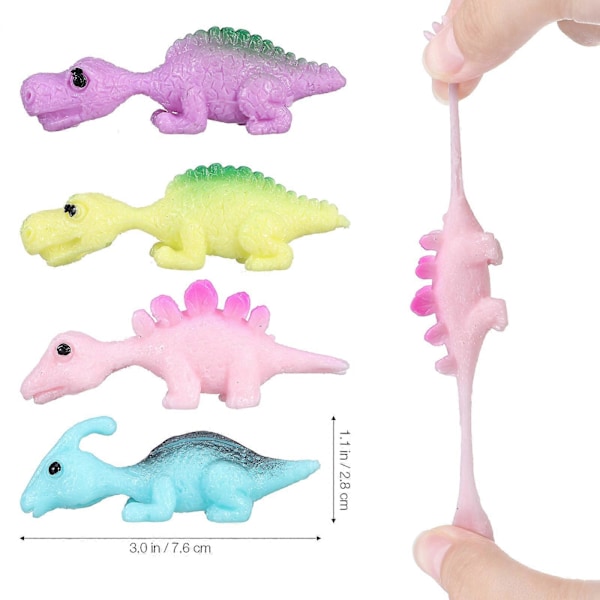 30 stk. Flyvende Dinosaur Fingerlegetøj Strækbart Fingerlegetøj Mini Dinosaurfigurer Festartikler