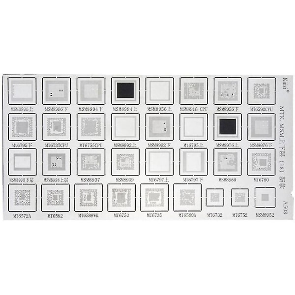 4kpl Universaali Bga Stensiili Mtk Msm Ipad Cpu Ram Pm Virta Ic Reball Nasta Suora Lämmitysmalli