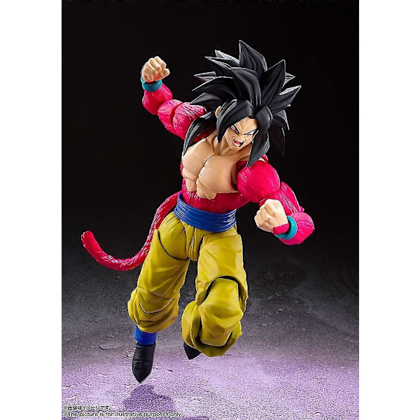 Bandai Tamashii Nations SH Figuarts Broly \"Dragon Ball Z\" Actionfigur med gjennomsiktig støtte Super four Goku