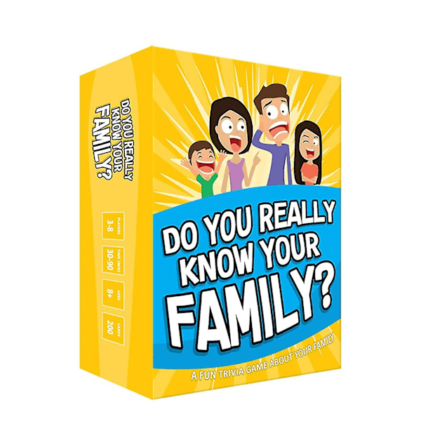 Känner du verkligen din familj? Spelkortsset för roliga festspel hemma