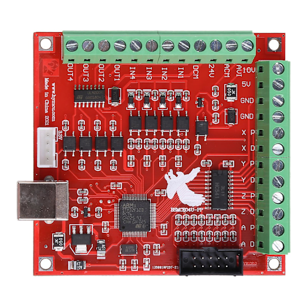4 Akse Mach3 Steppermotor Bevegelseskontroller Kort Breakout Board USB-grensesnitt