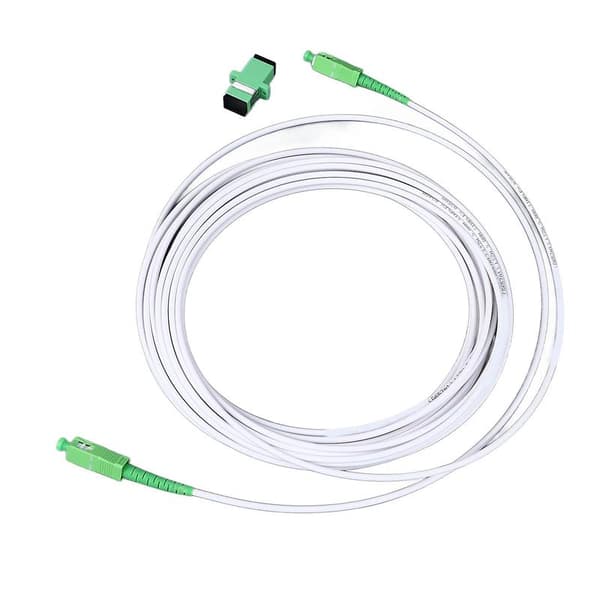 Optisk Modem Forlengelseskabel Sett Armert Singlemode SC Patchkabel med Flensforbindelse for FTTH FTTB FTTP SC APC 10m / 32.8ft