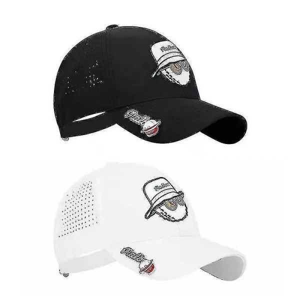 2023 Malbon Golf Cap Mark Sport Ventilation Golf Hatut miehille ja naisille Unisex Black