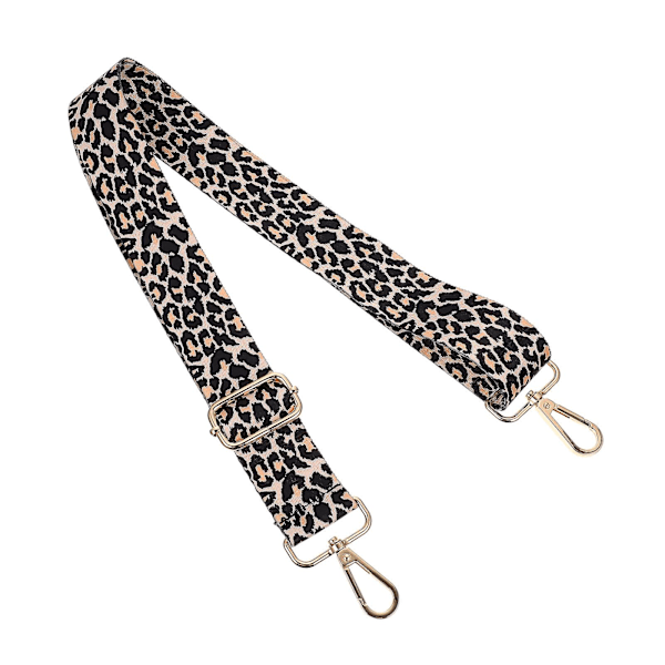 Leopardmönstrad axelremsväska, justerbar axelremslängd 80-140 cm (bredd: 3,8 cm)