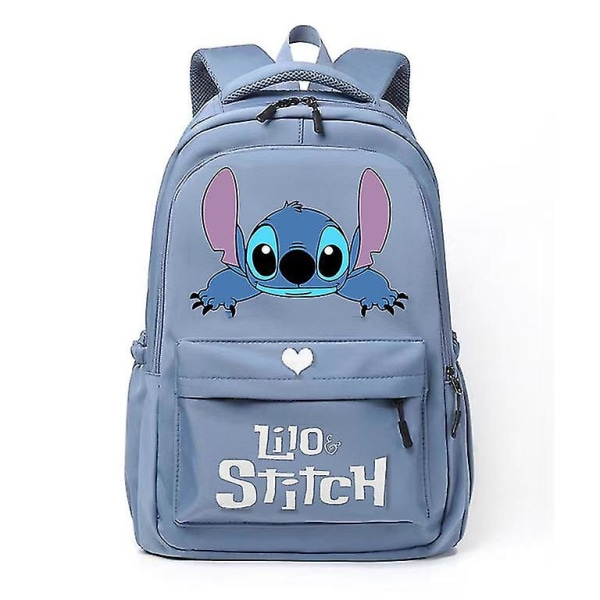 Anime Stitch Ryggsekk Barn Skolevesker Jenter Dagsekk Barn Ungdomsvesker Kawaii Vanntett Skolesekk med stor kapasitet style 2