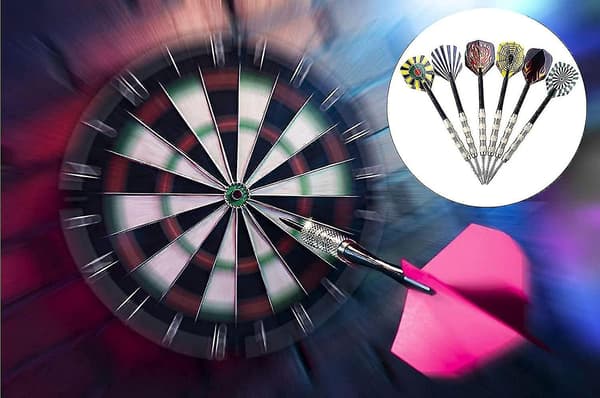 18 Pakk Rustfritt Stål Dart med Stålspiss