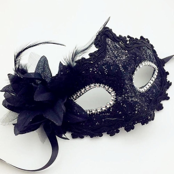 Naamiaisnaamio naisille Christmas Women Flower Half-face Masks Eye Mask Cosplay Lace Mask