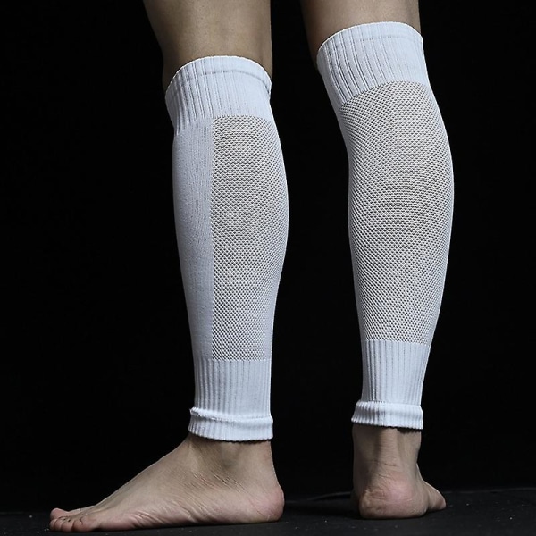 Fodboldstrømper Rørbenbeskyttere Faste lægbeskyttere Sokker til at beskytte læggen White 1 pair