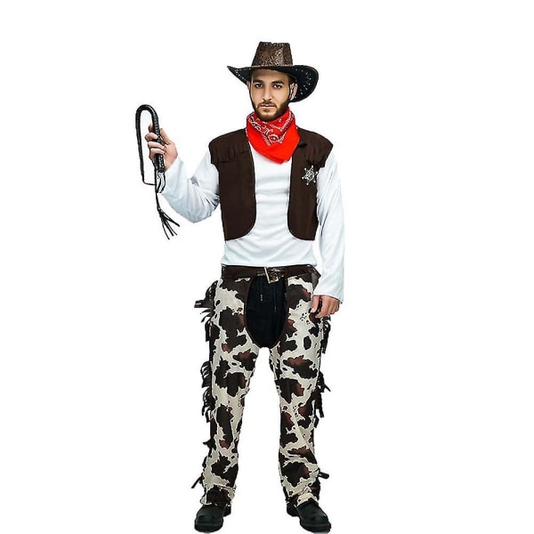 Cowboys Cosplay Kostume Til Mænd Tema Fest Rollespil Kostume Rekvisitter Stage Performance Tøj