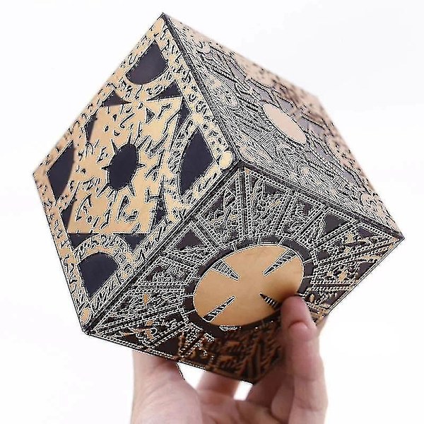 1:1 Hellraiser Kub Pusselbox Flyttbar Lament Skräckfilm Serie Pusselbox Kub Fullt Funktionell Pinhead Prop Modell Figur Leksak