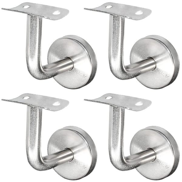 304 Rostfritt Stål Ledstångsfäste För Trappräcke Väggfäste Trä Ledstång Silver (4 Stycken)