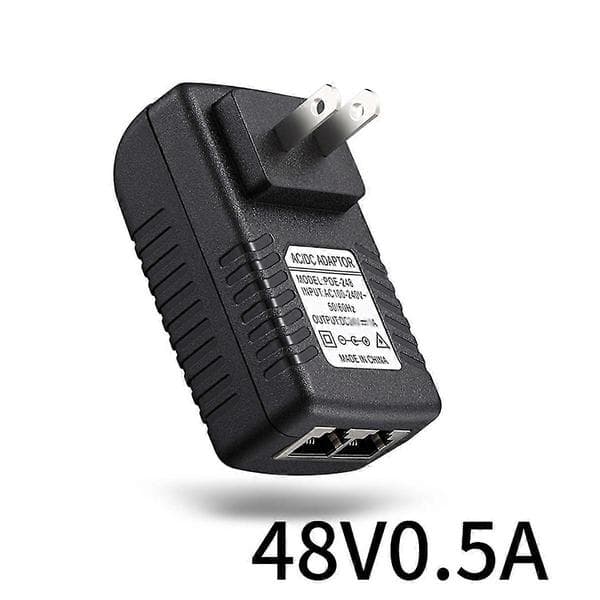 Poe-injektor Strømadapter Til Ipc-kamera Dc24V 1A Eu-stik