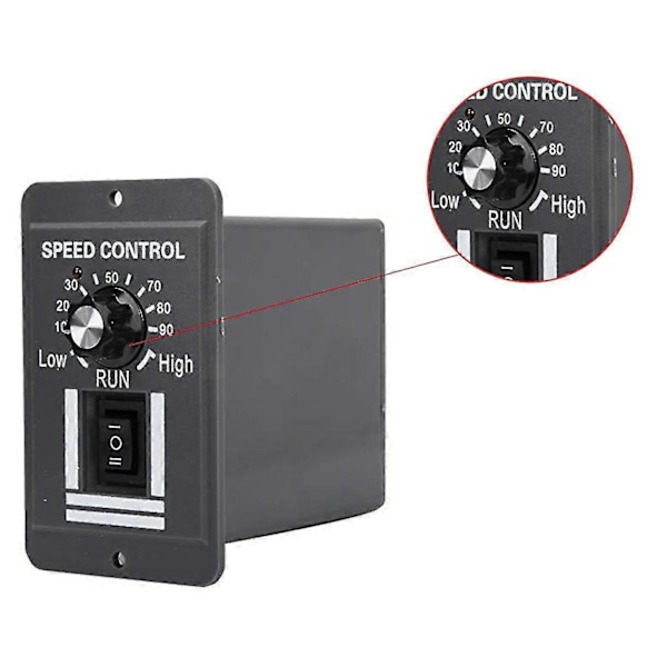 DC 12-60V 40A PWM Borstmotorhastighetsregulator CW CCW Reversibel Switch X1040 för Framåt/Bakåt R