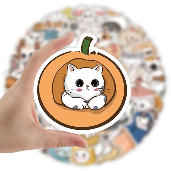 60 stk Kawaii Cats Cute Cartoon Stickers Legetøj til Børn Notebook Diy Decals